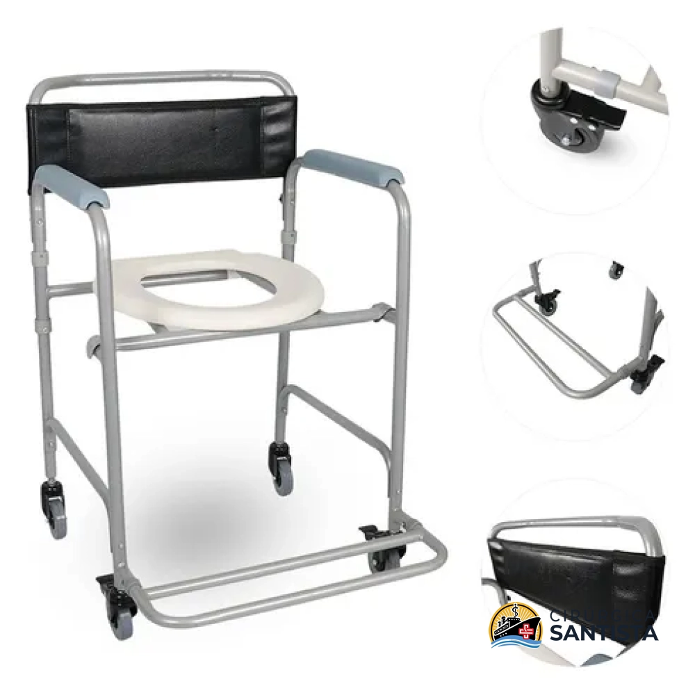 Cadeira de Banho / Sanitária Dobrável e Desmontável - Dellamed D30 - 100kg