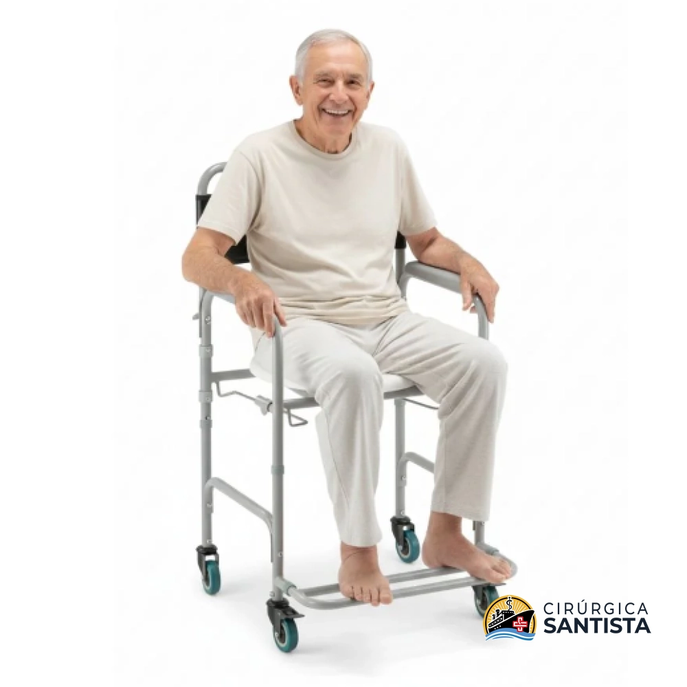 Cadeira de Banho / Sanitária Dobrável e Desmontável - Dellamed D30 - 100kg