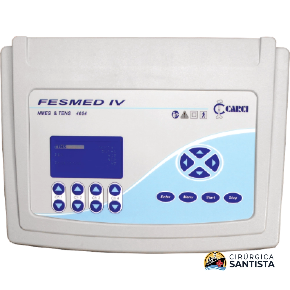 Eletroestimulador FESMED IV - FES + TENS + Corrente Russa - 04 canais - Carci