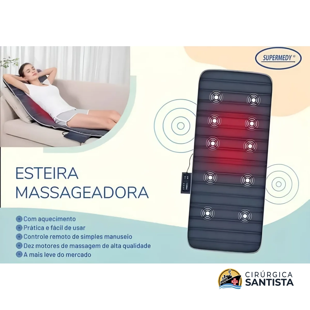 Esteira Massageadora c/ 10 Motores + Aquecimento - Bivolt - Supermedy