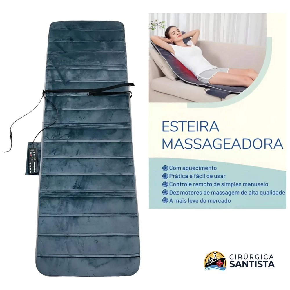 Esteira Massageadora c/ 10 Motores + Aquecimento - Bivolt - Supermedy