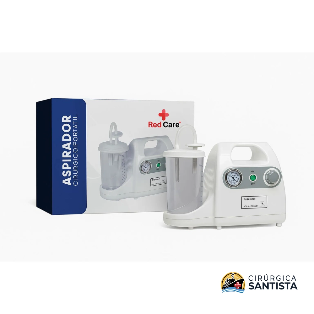 Aspirador de Fluídos e Secreções Portátil - Bivolt - Red Care