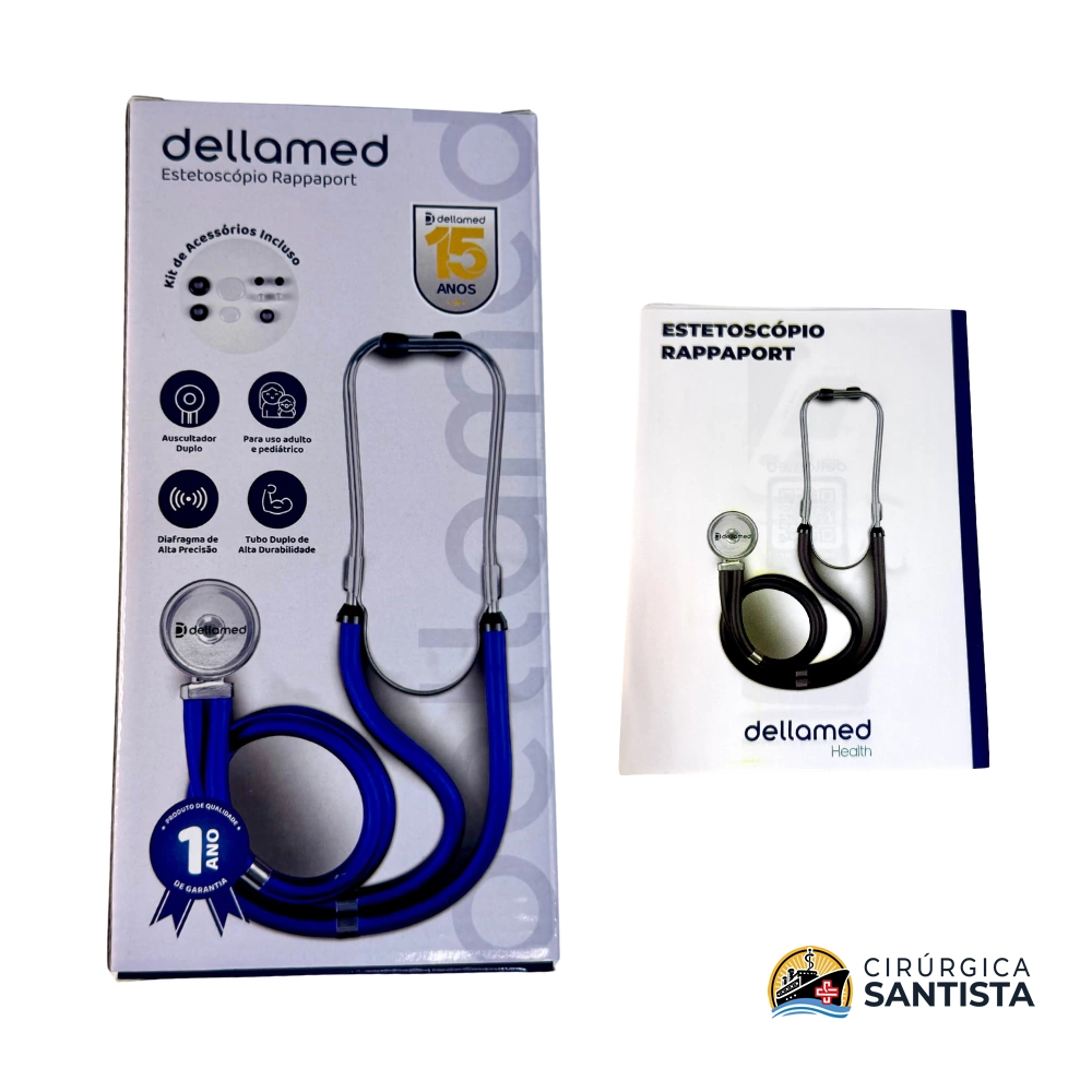 Estetoscópio Rappaport Premium - Dellamed - Azul