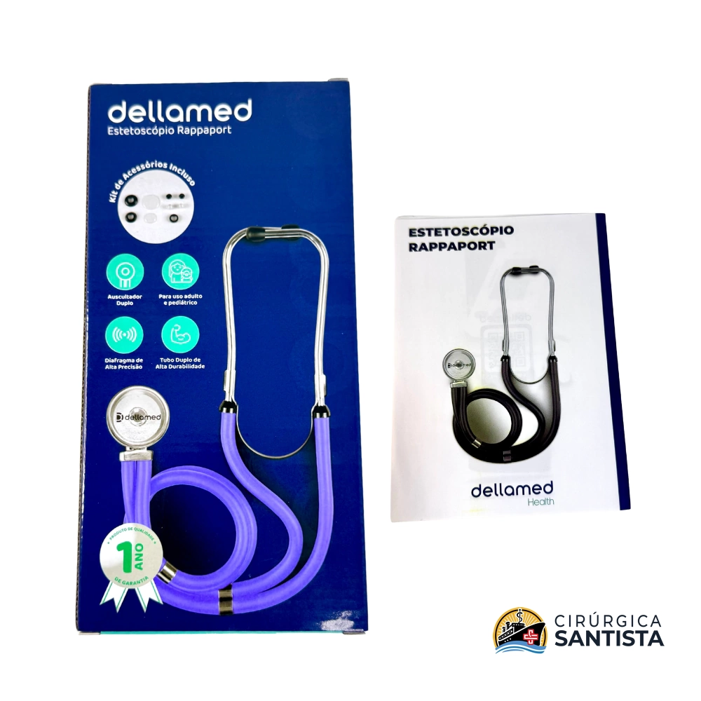 Estetoscópio Rappaport Premium - Dellamed - Roxo - foto 5
