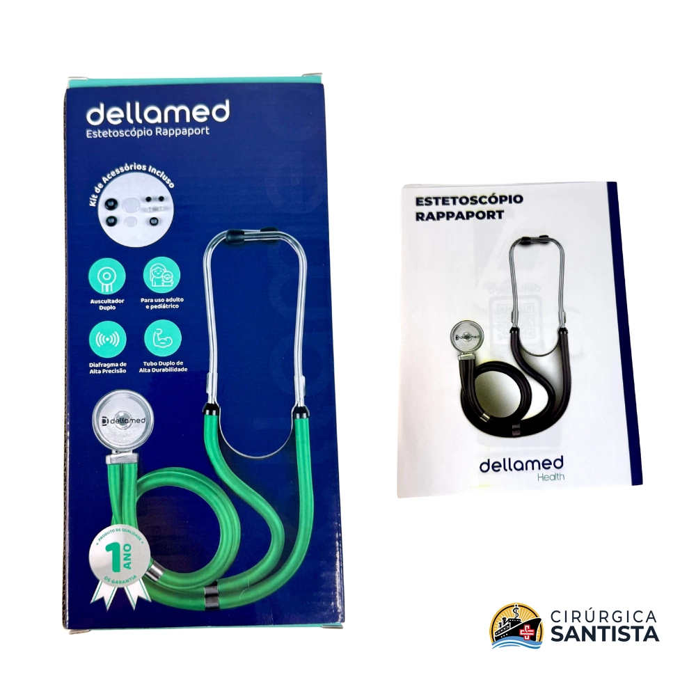 Estetoscópio Rappaport Premium - Dellamed - Verde - foto 4