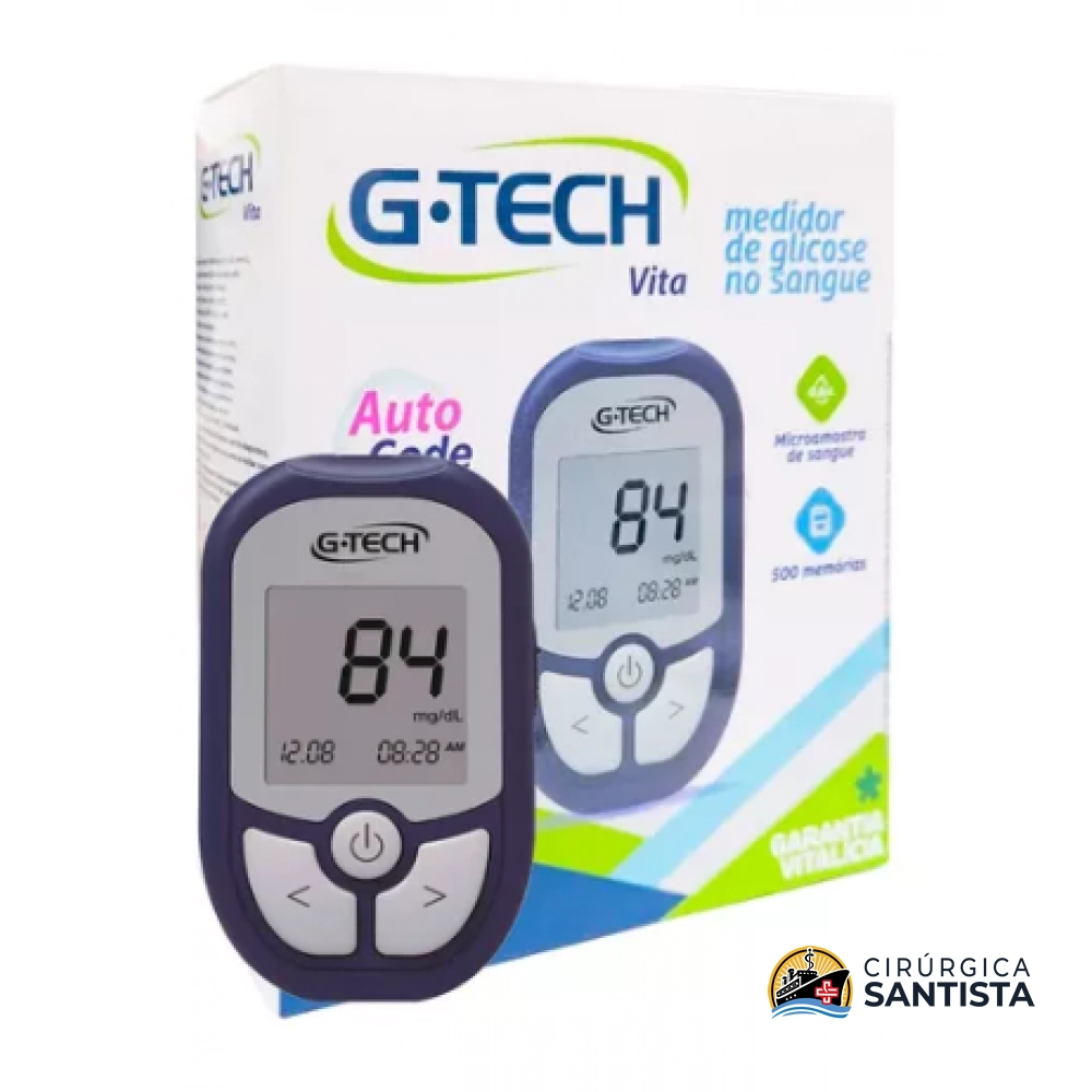 Medidor de Glicose G-Tech Vita (Kit c/10) 
