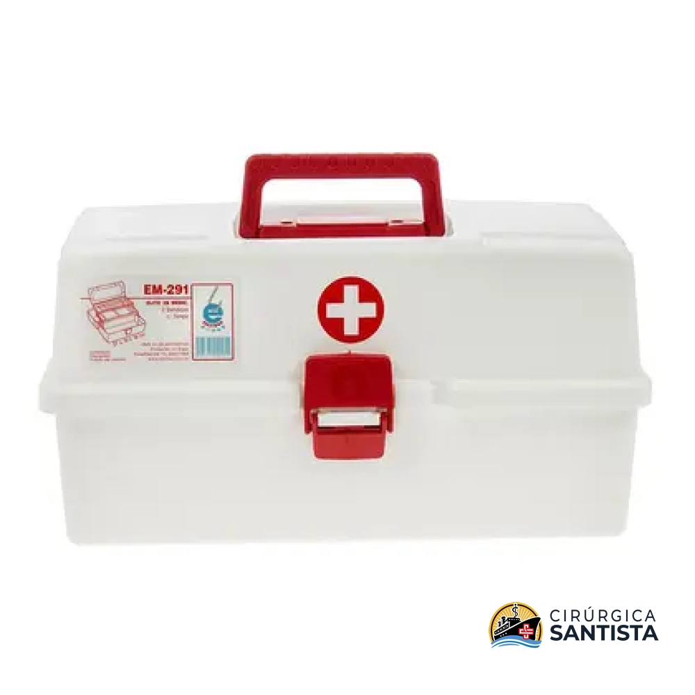 Maleta de Primeiros Socorros tamanho Médio com 02 Bandejas para Medicamentos EM-291 - Emifran - foto 3