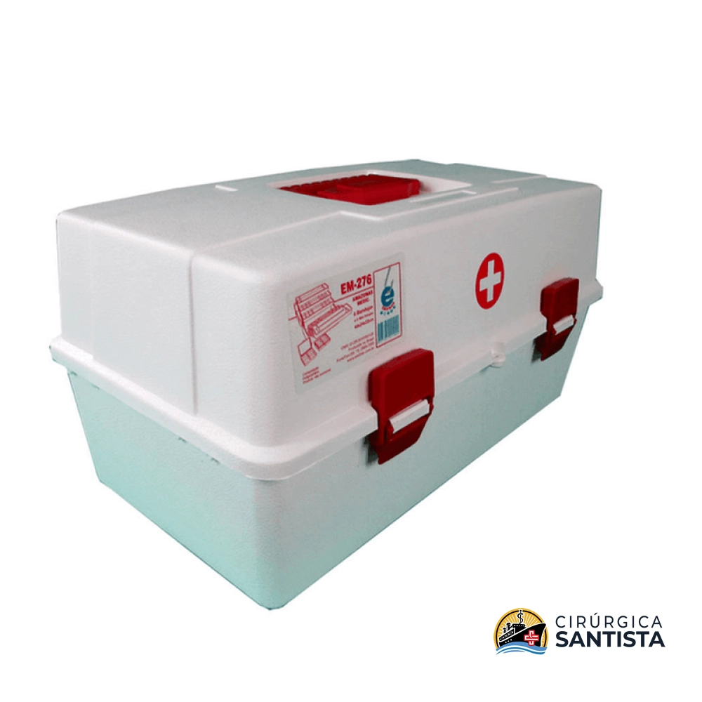Maleta de Primeiros Socorros tamanho Grande com 06 Bandejas para Medicamentos EM-276 - Emifran