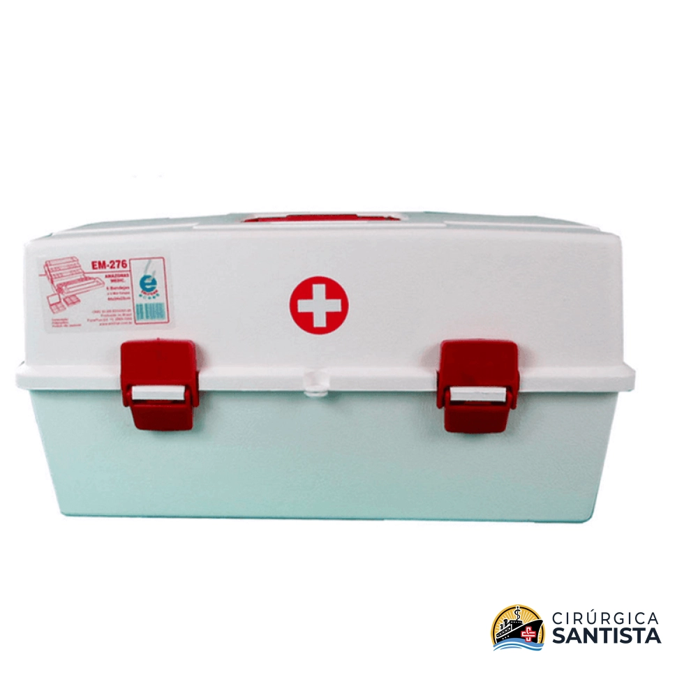 Maleta de Primeiros Socorros tamanho Grande com 06 Bandejas para Medicamentos EM-276 - Emifran - foto 3