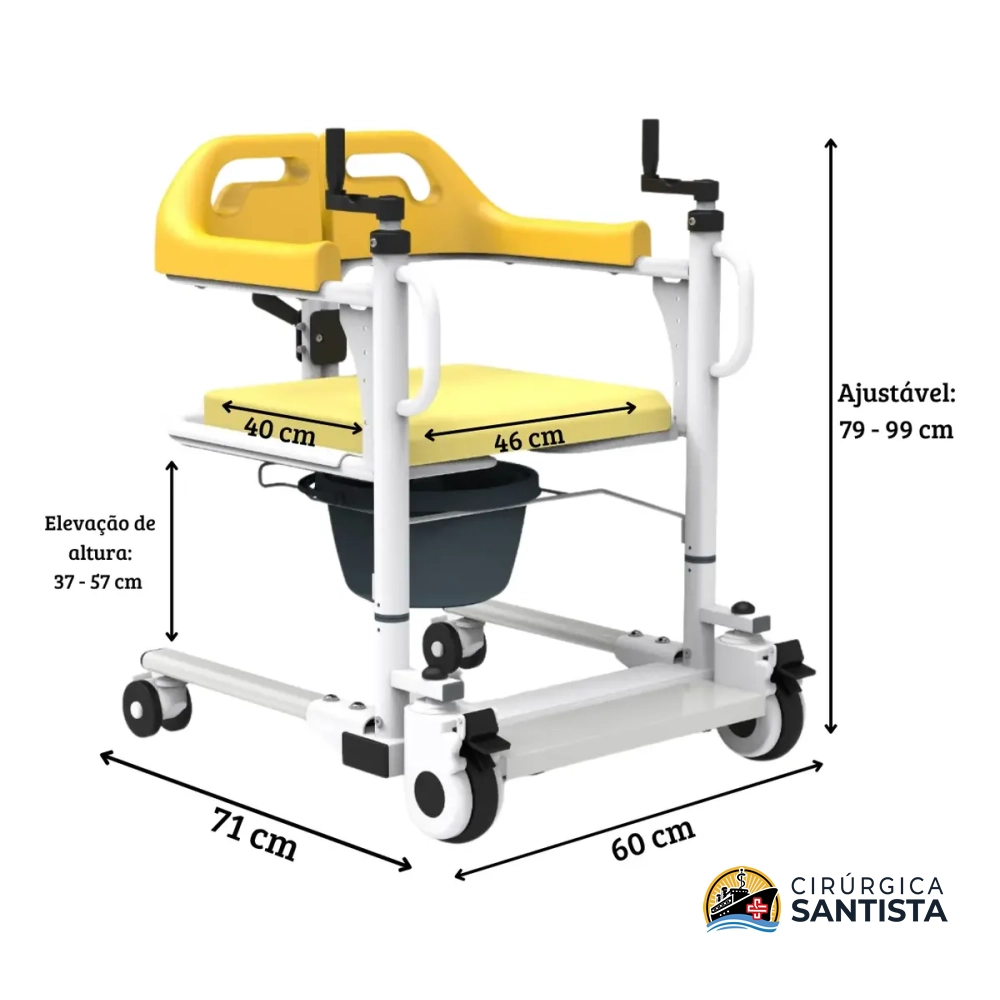 Cadeira De Transferência Multifuncional - Longevitech - 100kg - foto 5