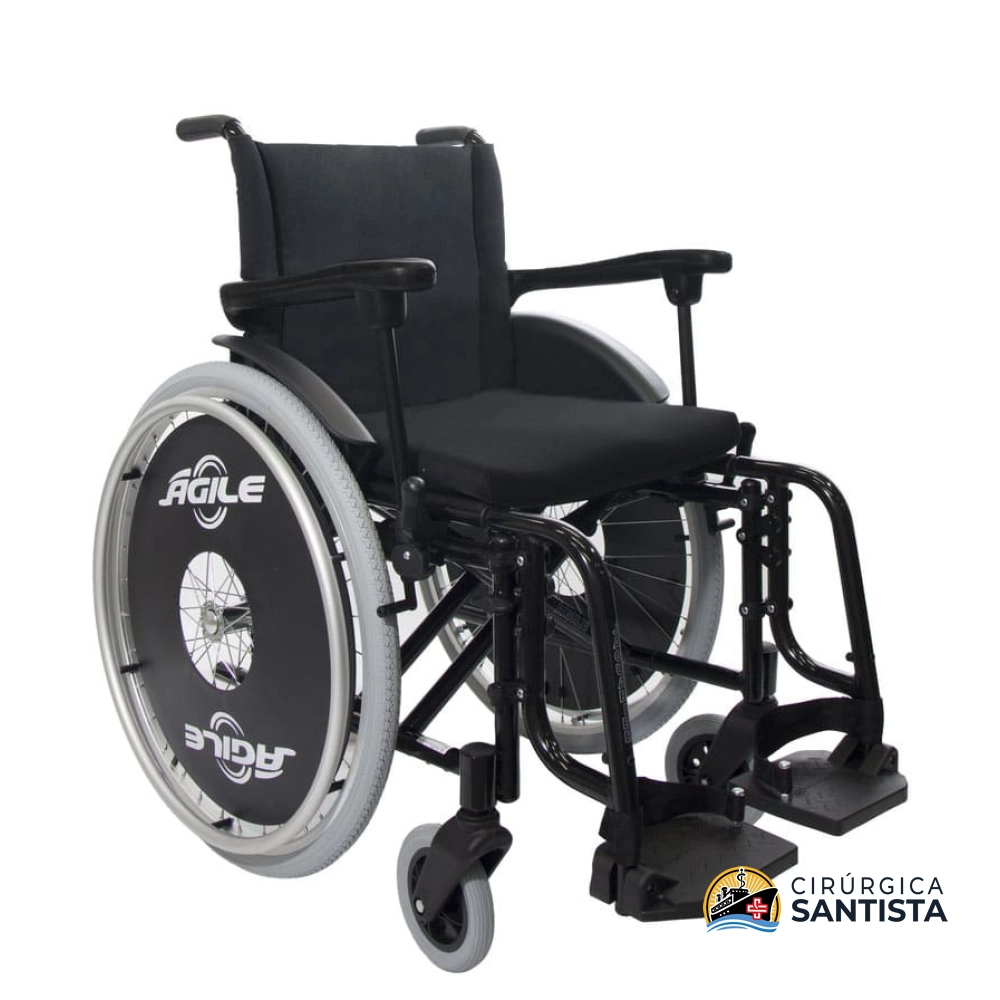 Cadeira de Rodas em Alumínio 44cm Agile Jaguaribe - 120kg