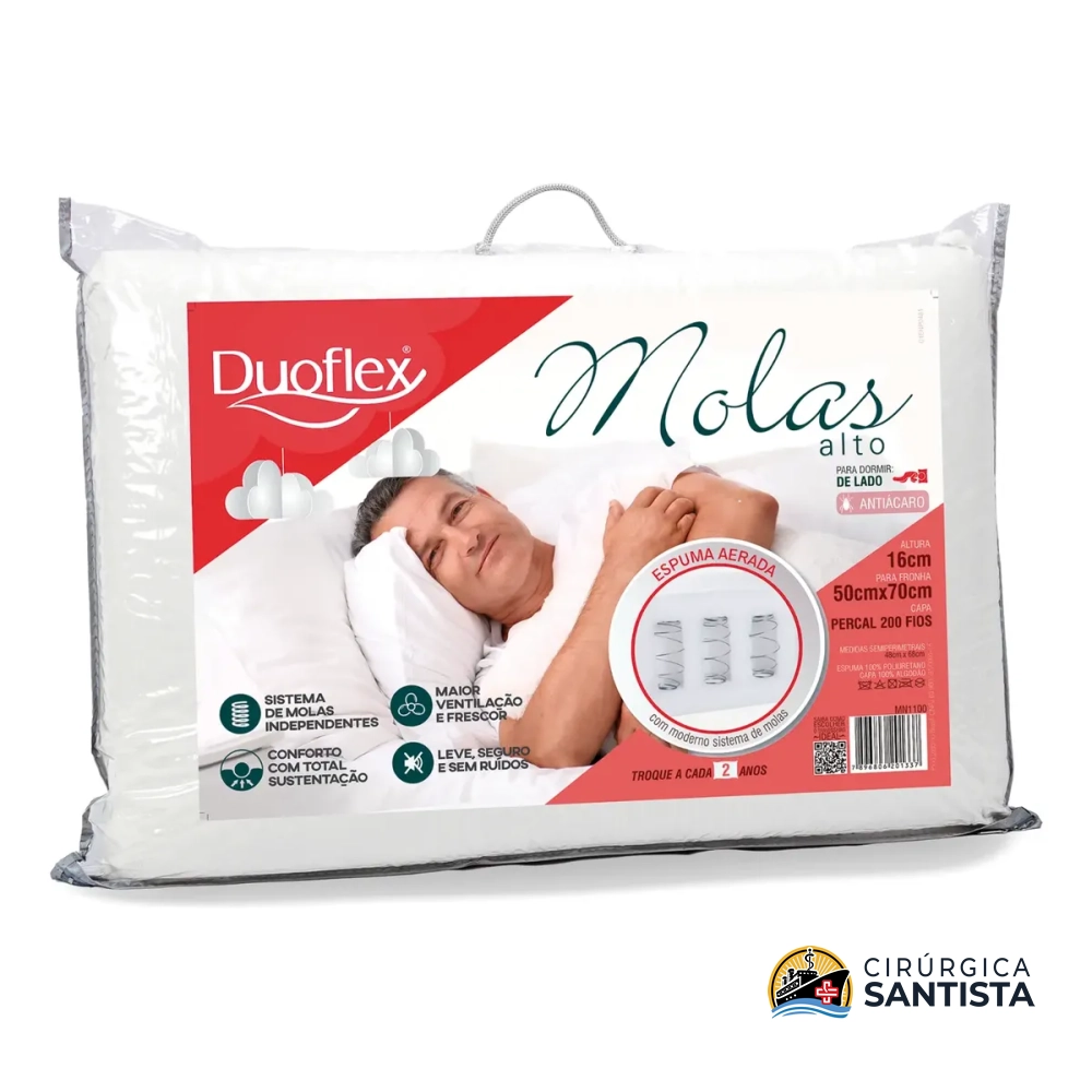 Travesseiro Duoflex Molas Alto Espuma Aerada - MN1100