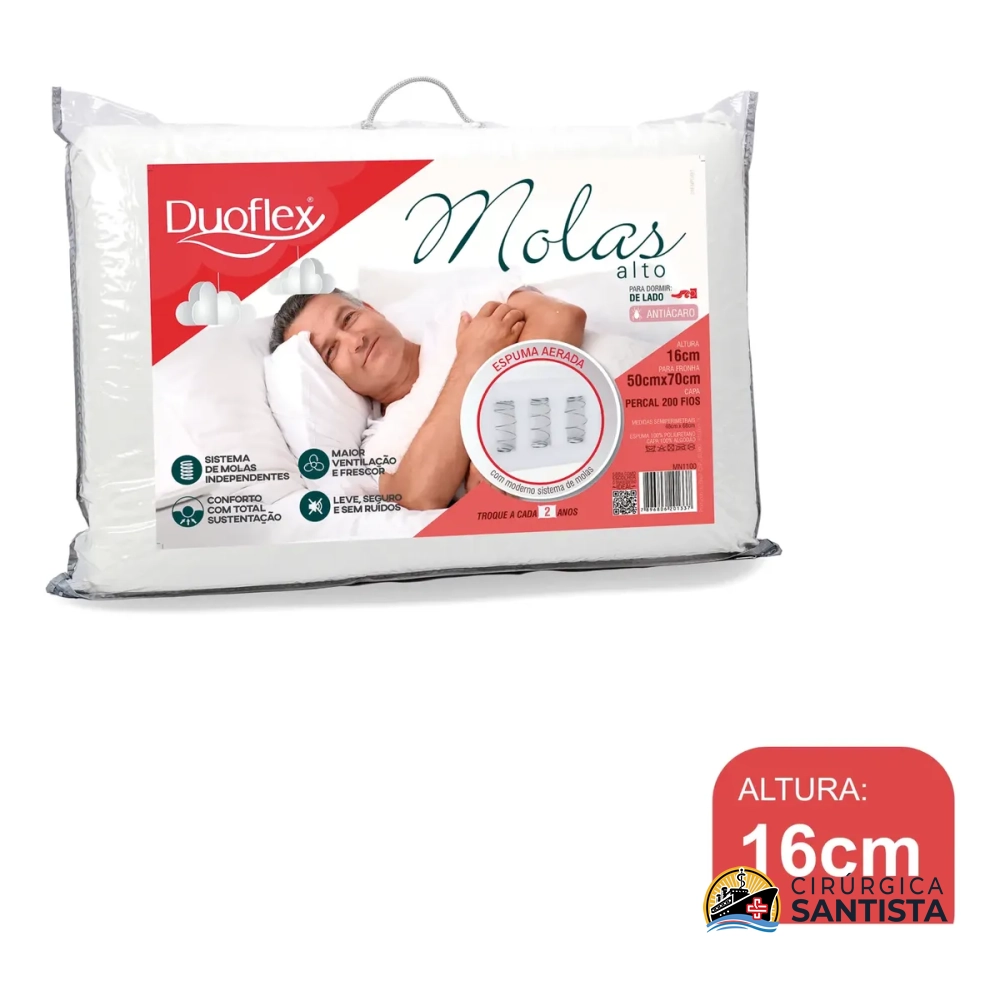 Travesseiro Duoflex Molas Alto Espuma Aerada - MN1100 - foto 5