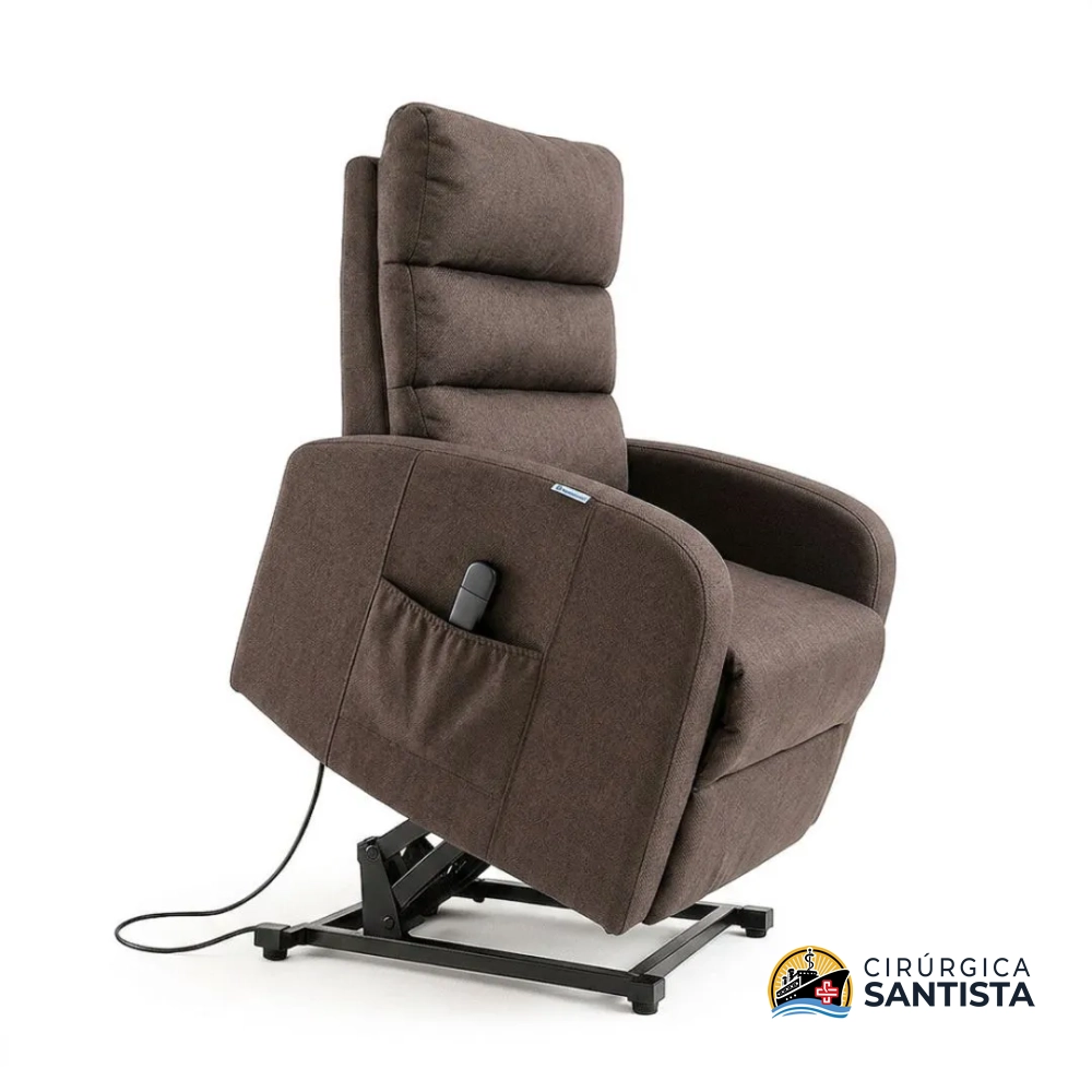 Poltrona Elevatória e Reclinável Elevamed com Controle - Bivolt - Dellamed