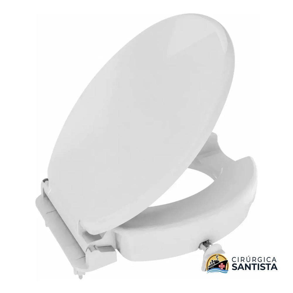 Assento Sanitário Elevado Com Tampa E Trava 7,5cm - Astra