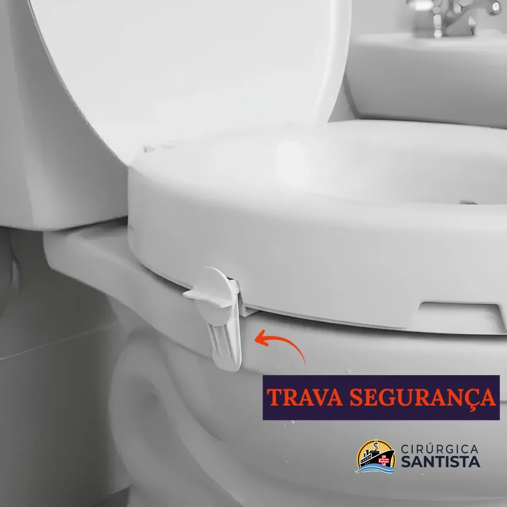 Assento Sanitário Elevado Com Tampa E Trava 7,5cm - Astra - foto 4