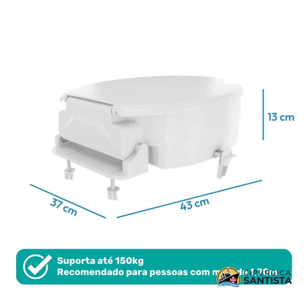 Assento Sanitário Elevado Com Tampa E Trava 13cm - Astra - foto 2