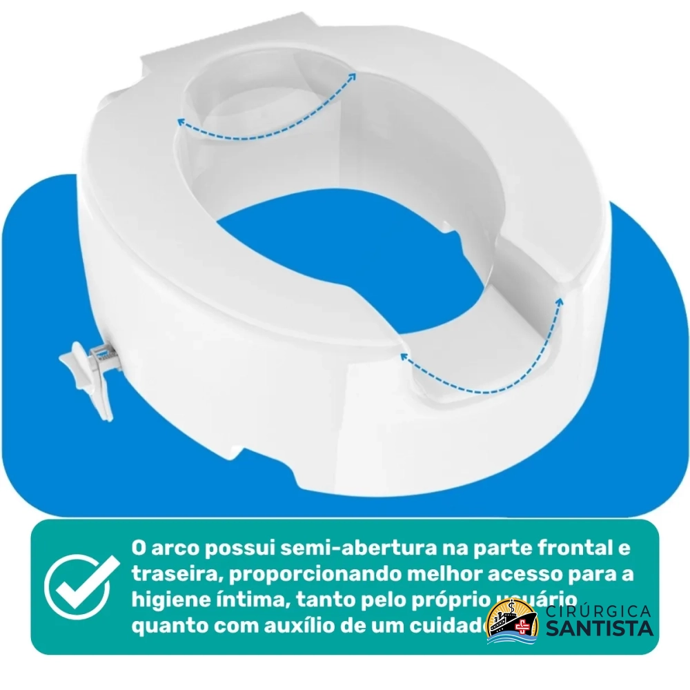 Assento Sanitário Elevado Com Tampa E Trava 13cm - Astra - foto 4