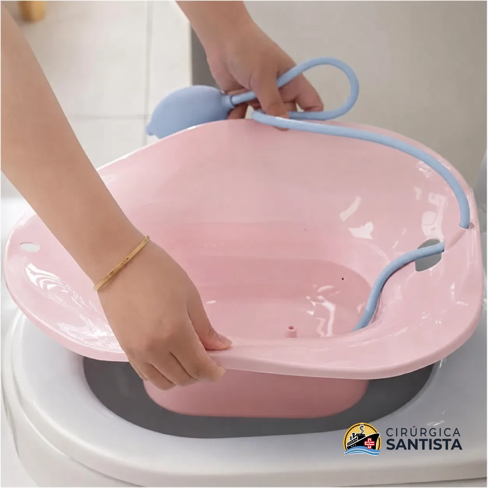 Bacia Para Banho de Assento - Rosa - Montserrat - foto 2