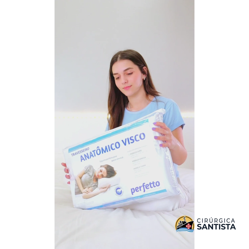 Travesseiro Anatômico Cervical Capri Perfil Baixo Visco - Perfetto - foto 3