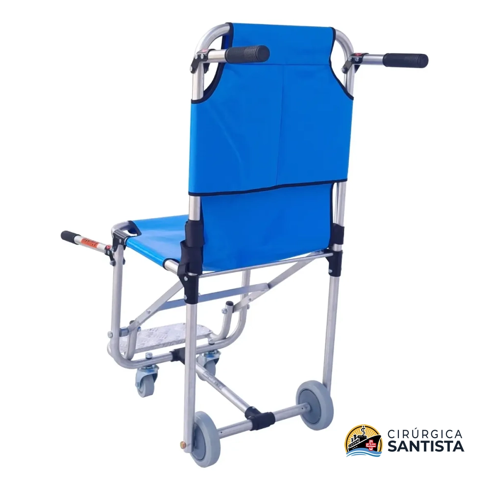 Cadeira de Rodas Dobrável para Resgate com Cintos - Marimed - 130kg - foto 3