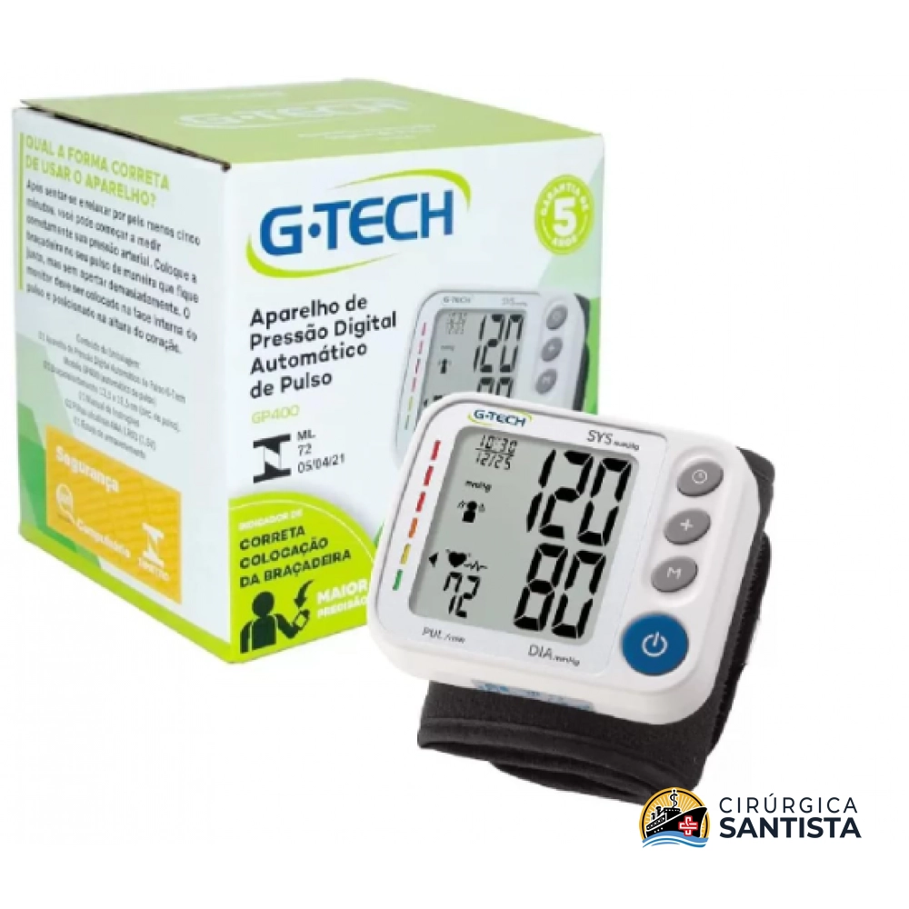 Aparelho de pressão digital automático de pulso G-TECH - GP400