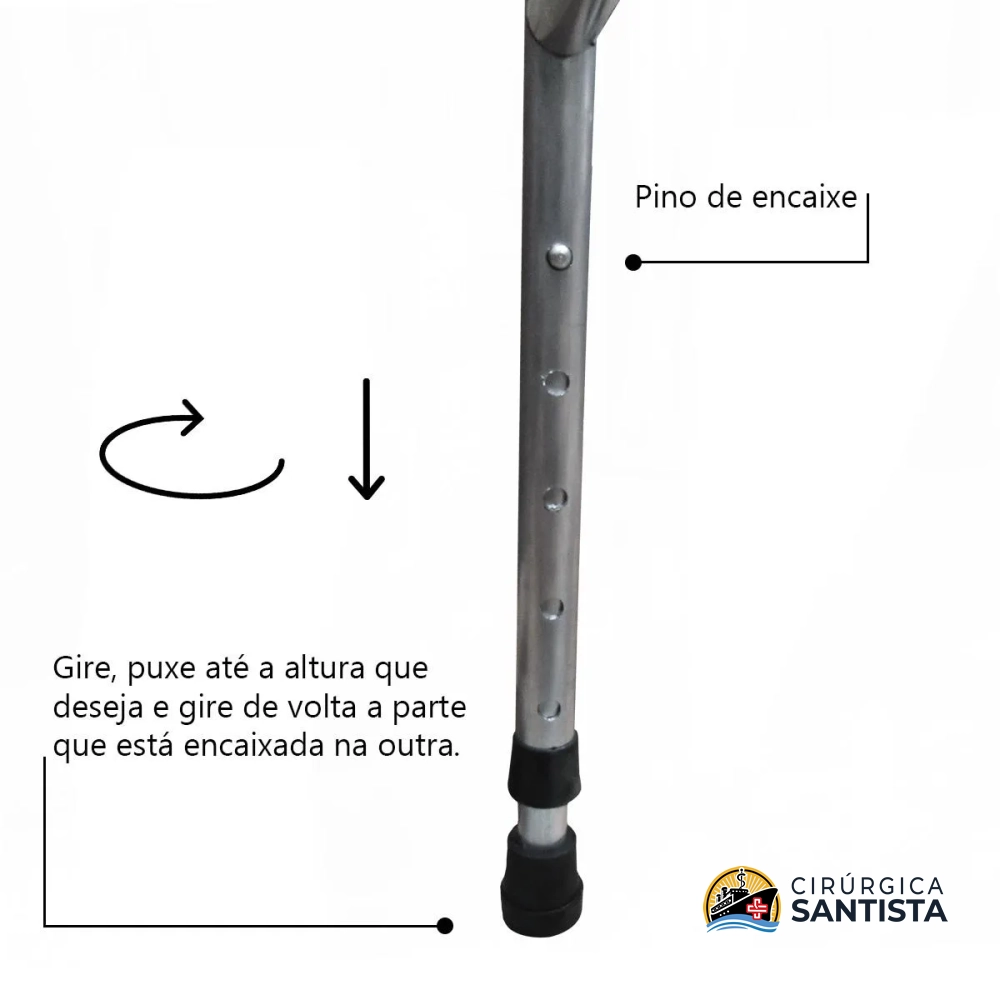 Andador em Alumínio com Rodas e Dobrável - 100kg - Artipé - foto 5
