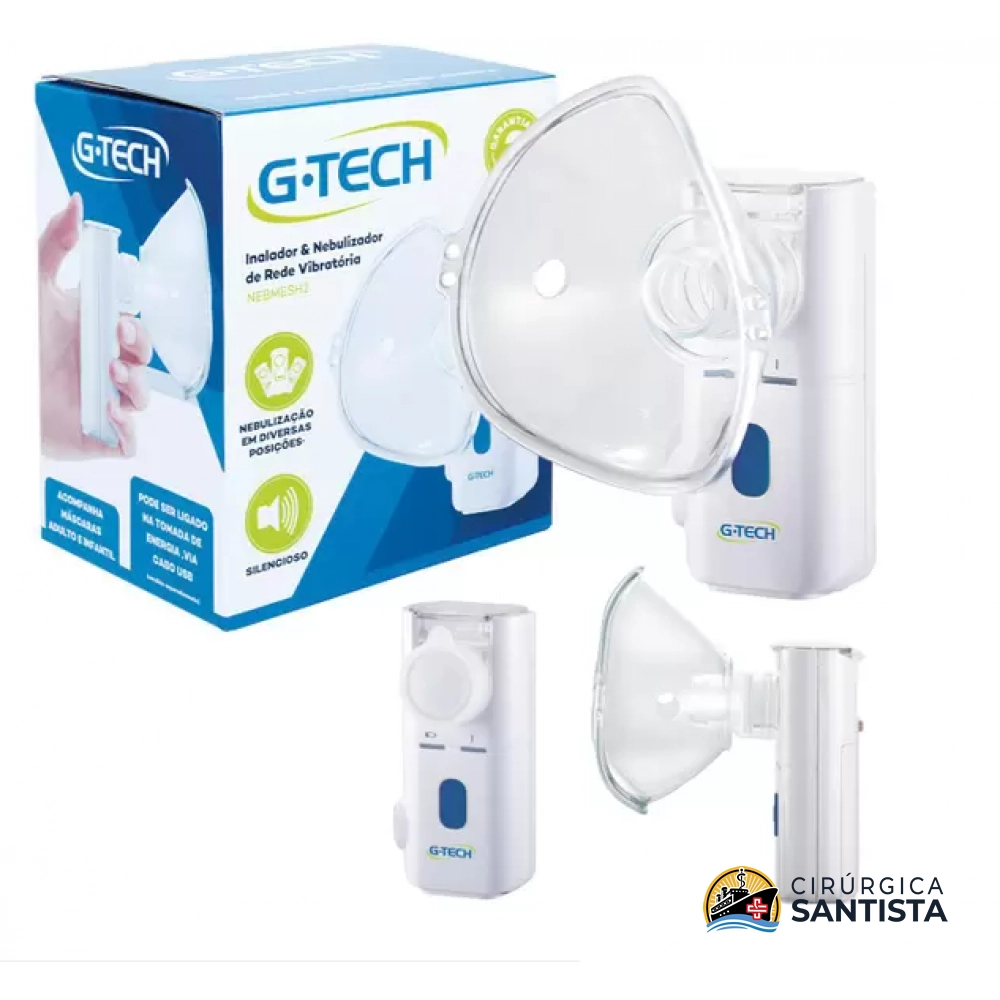 Inalador Nebulizador Portátil Nebmesh 2 Ultrassônico G-TECH