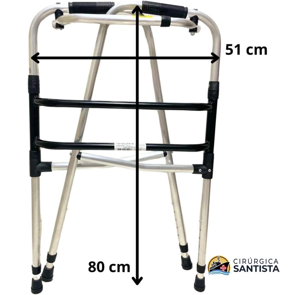 Andador de Alumínio Articulado 03 Barras A408 - 130 kg – Indaiá - foto 4