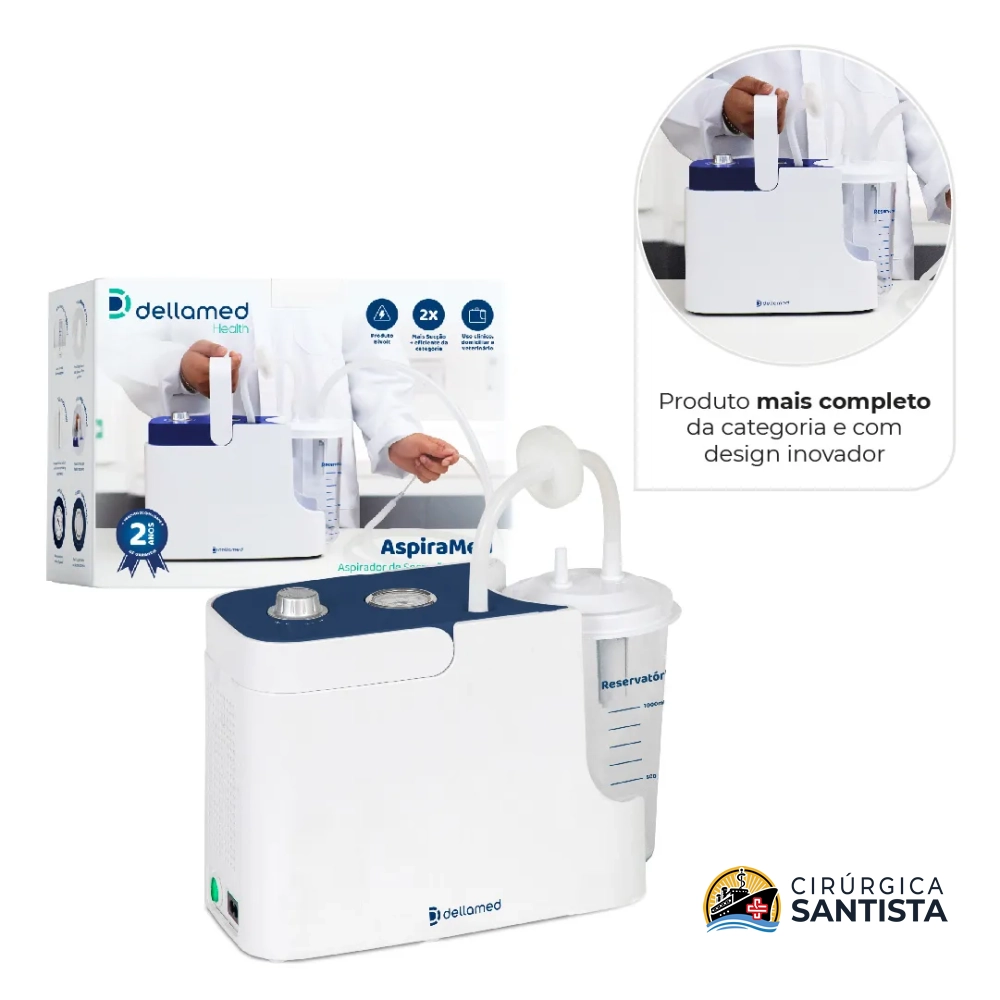 Aspirador de Fluídos e Secreções Maxmed - Bivolt - Dellamed - foto 2