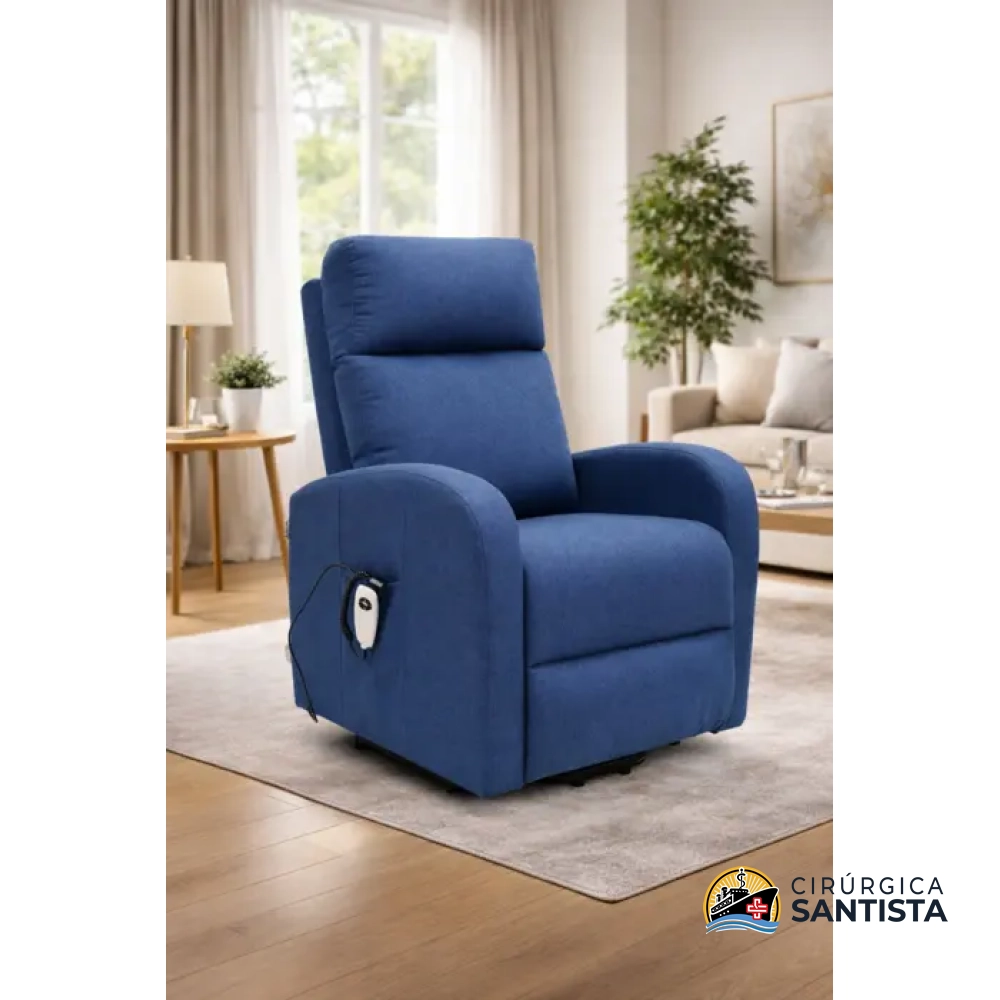 Poltrona Elevatória Reclinável Massageadora e com Aquecimento - Supermedy - Azul - foto 5