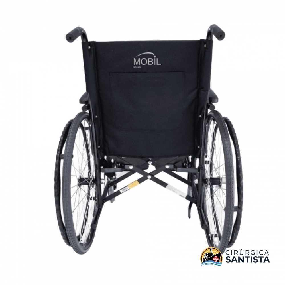 Cadeira de Rodas Classic em Aço Carbono - Mobil Saúde - 100kg - foto 2