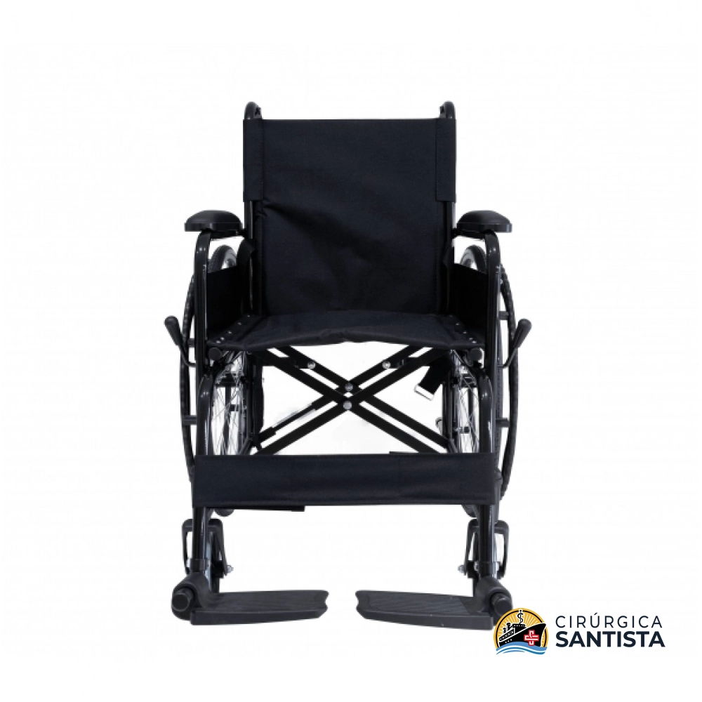 Cadeira de Rodas Classic em Aço Carbono - Mobil Saúde - 100kg