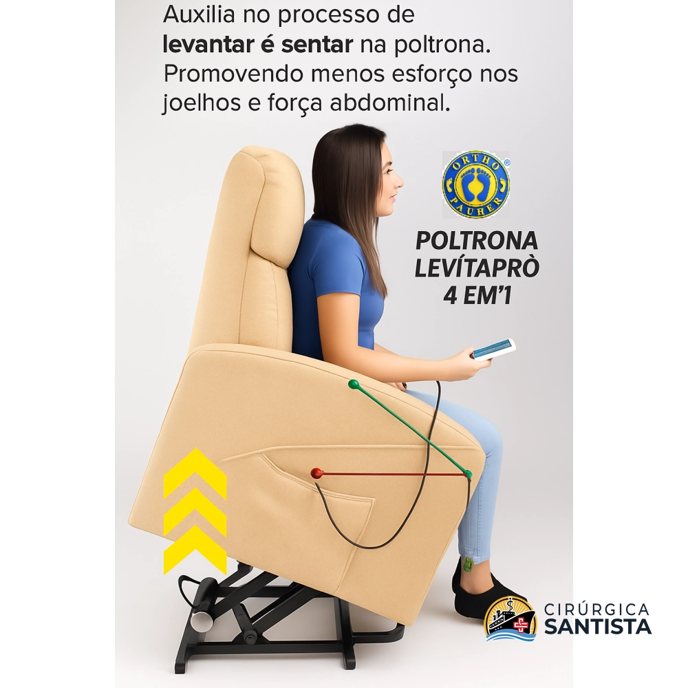 Poltrona Levitapró 4 em 1 OrthoPauher - Bege - foto 2