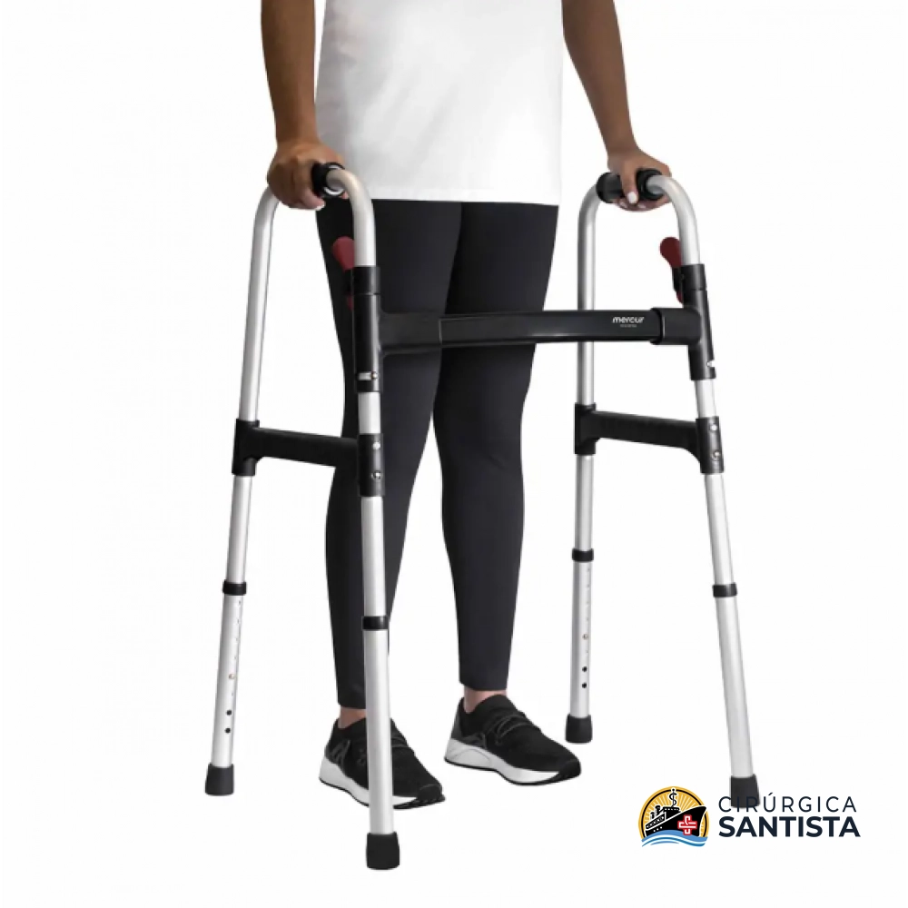 Andador em Alumínio Dobrável e Desmontável - 130kg - Mercur - foto 3