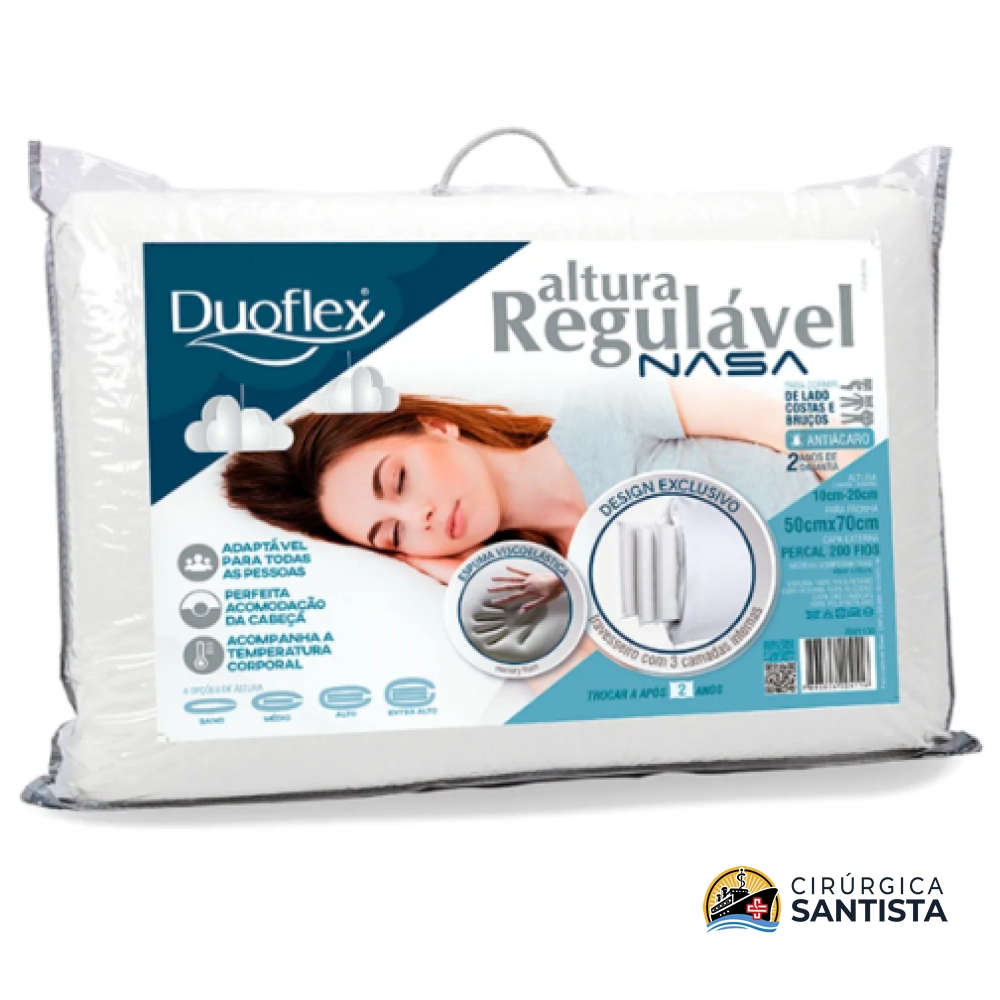 Travesseiro Duoflex Altura Regulável Nasa - 50cm x 70cm - RN1100