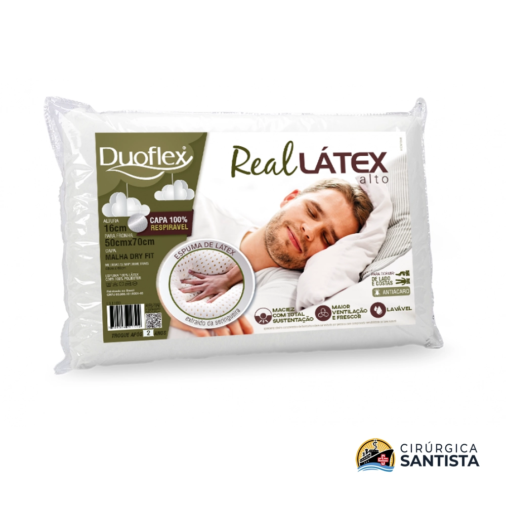 Travesseiro Duoflex Real Látex Alto - 50x70 - LS1100