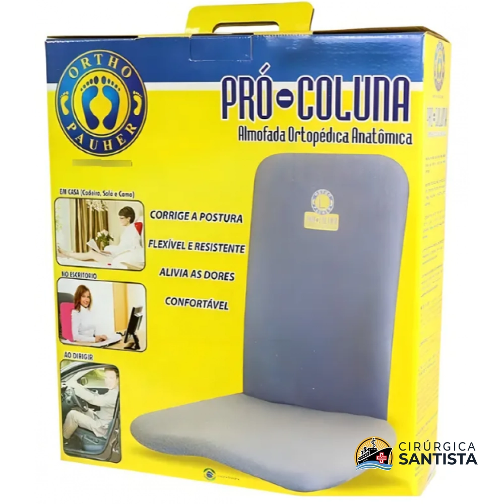 Assento Ortopédico Pró-coluna AC001 Cinza - OrthoPauher