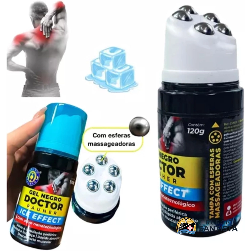 Gel Negro ICE Effect com Esferas de Massagem 120g - CM601 - Ortho Pauher