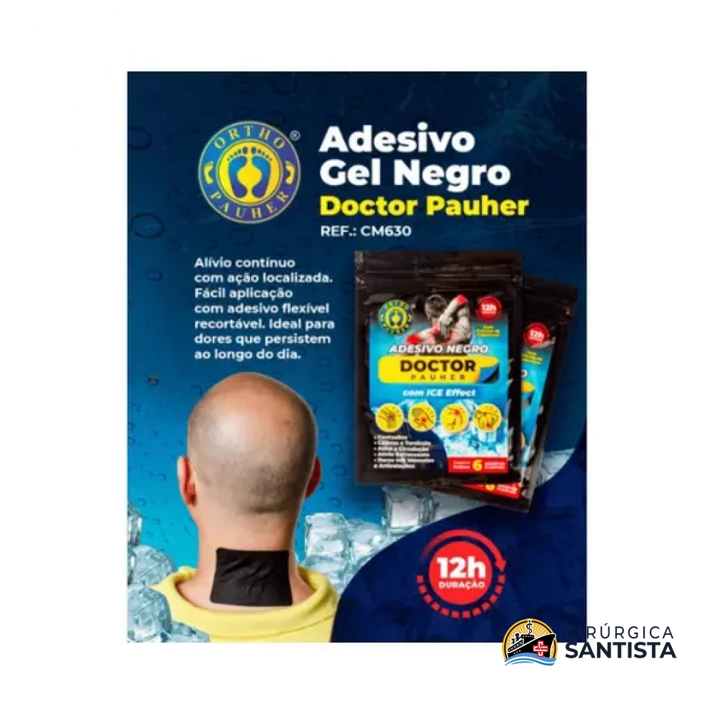 Adesivo Gel Negro ICE Effect c/ 6 Unidades - CM630 - Ortho Pauher