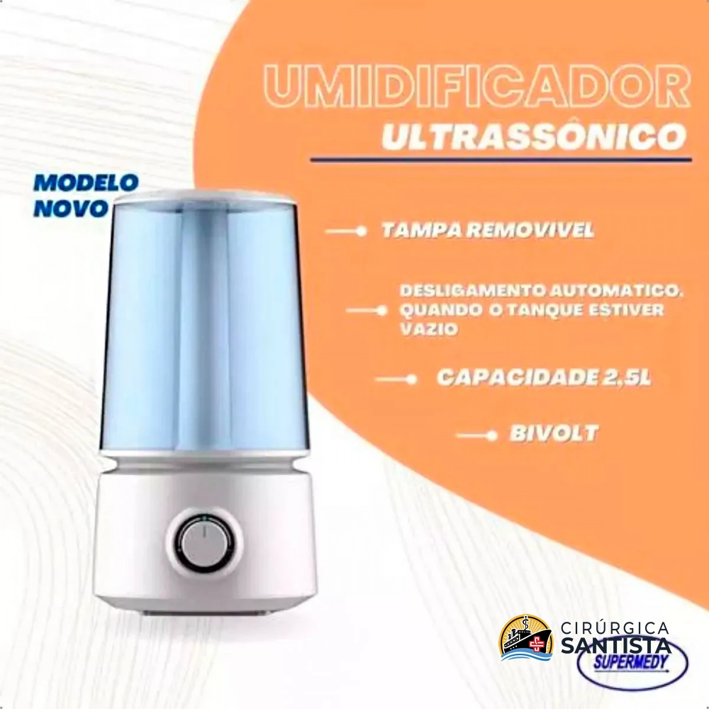 Umidificador De Ar Ultrassônico 2,5 Litros Bivolt - Supermedy - foto 4