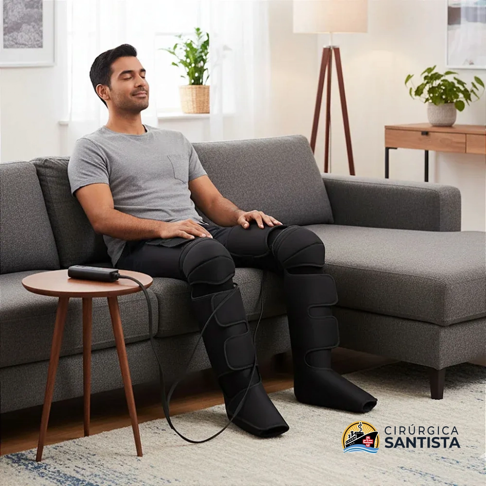 Bota Pneumática Compressão Massageadora Airpernas - Supermedy