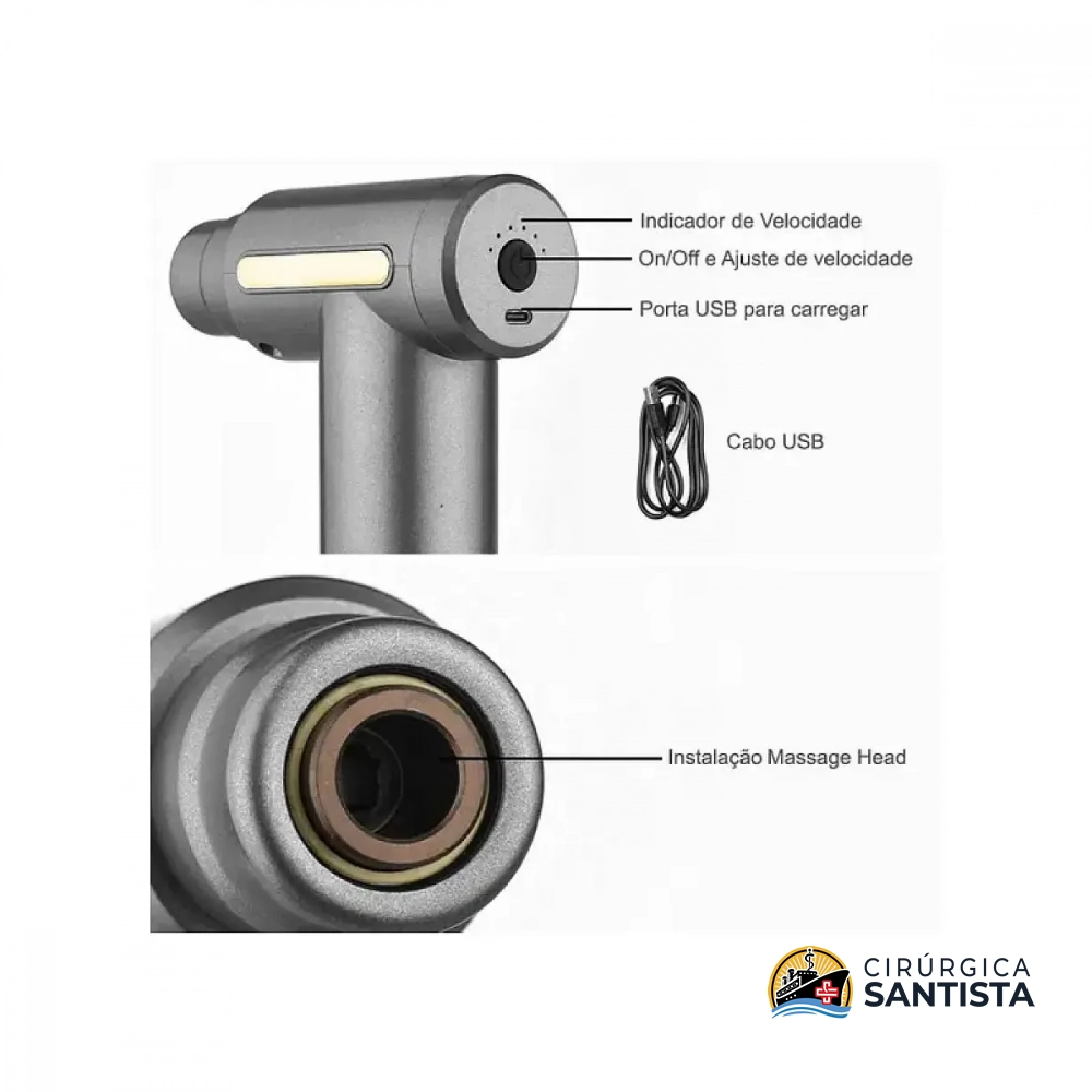 Massageador Miofascial Profissional Massage Gun - Supermedy