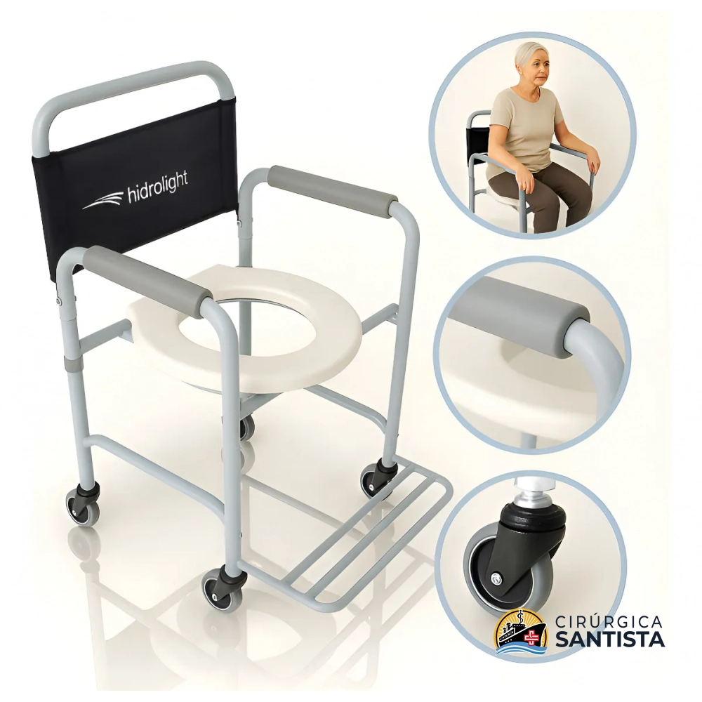Cadeira de Banho / Sanitária Desmontável Hidrolight SC103 - 100kg