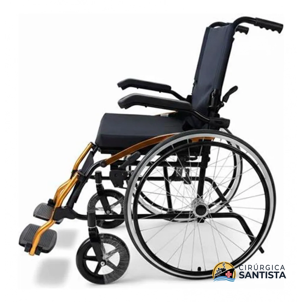 Cadeira de Rodas em Alumínio D600 POP Dellamed - 120kg