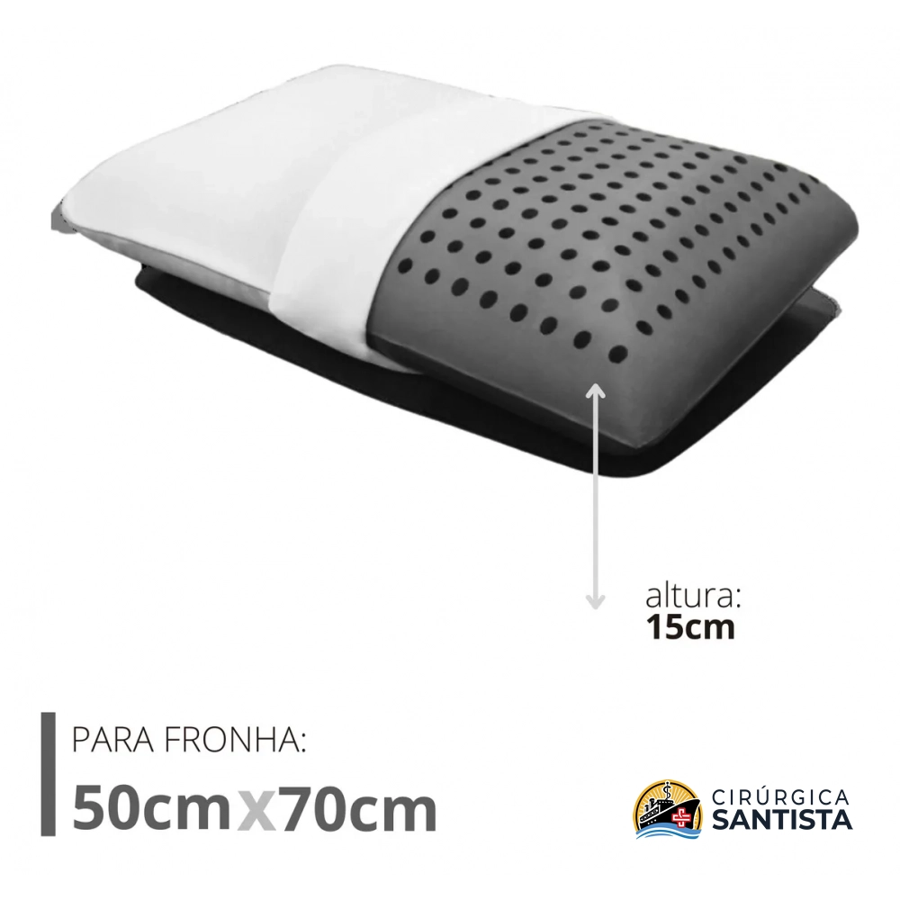 Travesseiro Memocarbon Nasa De Carvão Ativado Viscoelástico - Theva - foto 2