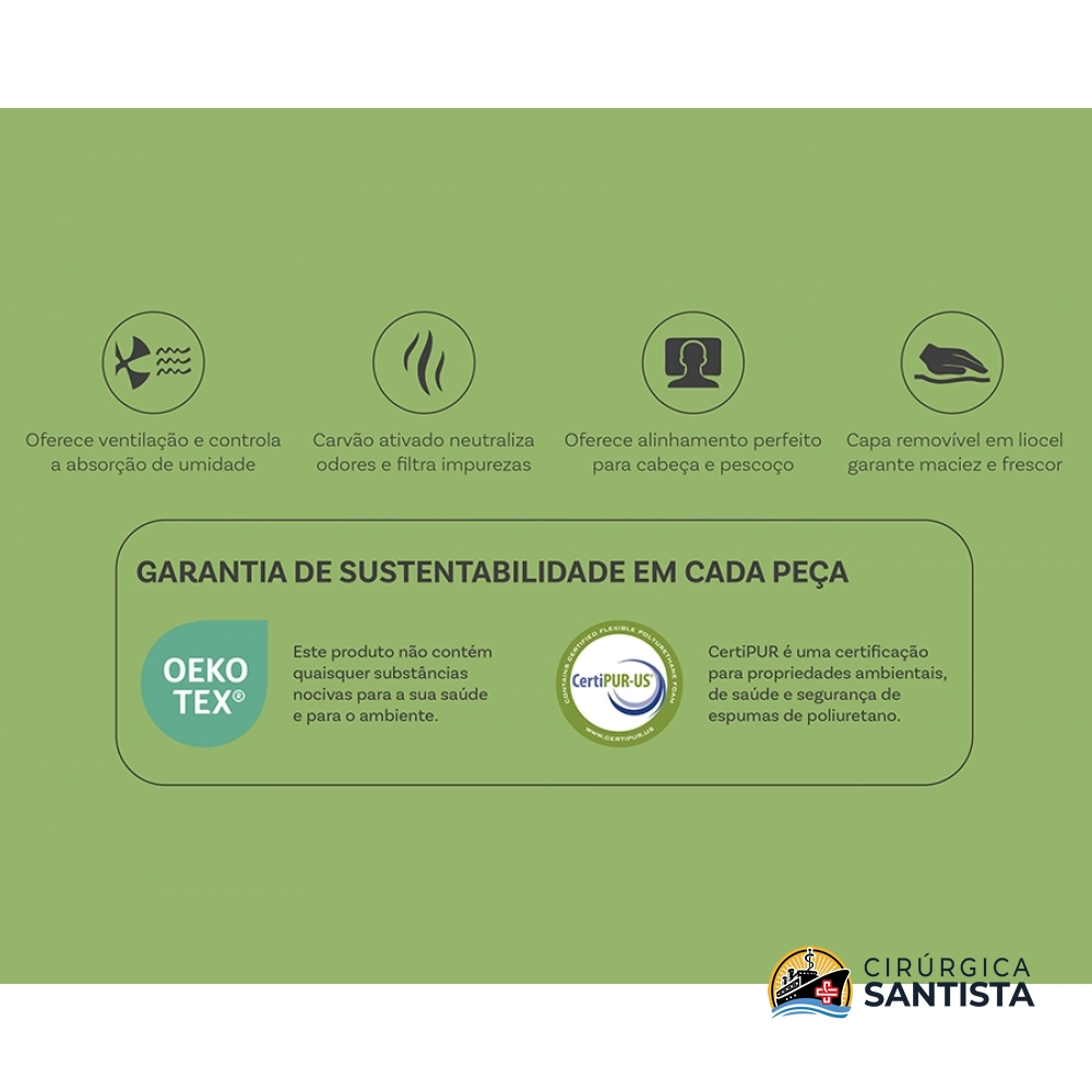 Travesseiro Memocarbon Nasa De Carvão Ativado Viscoelástico - Theva - foto 5